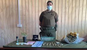 Allanamiento en villa El Bosque de Freire termina con un detenido y decomiso de drogas